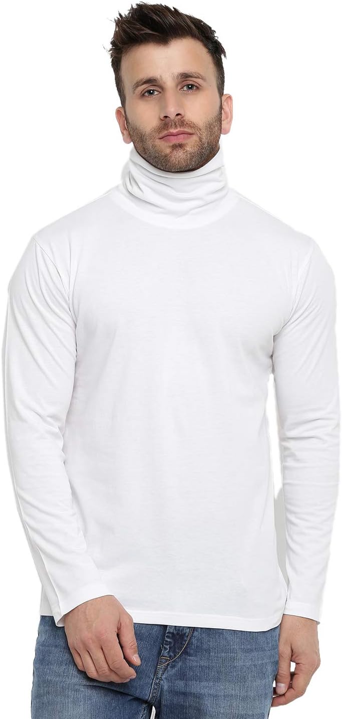 GRITSTONESMaroon Full Sleeves High Neck T-Shirt