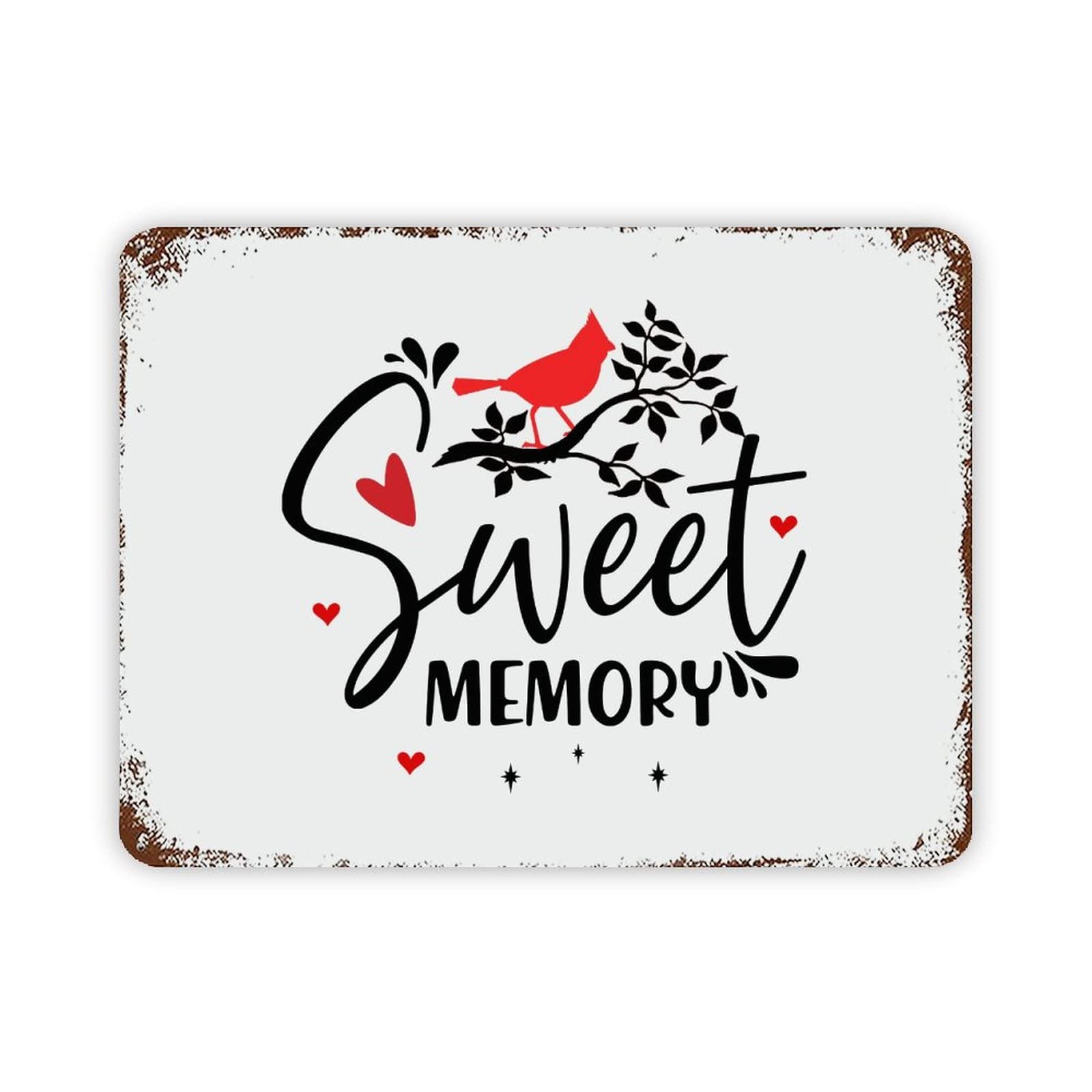 ENEDNATE Christmas Metal Sign,Sweet Memory Motivational Quote Metal Signs Funny Vintage Street Aluminum Metal Tin Sign for Living Room Bedroom Bathroom Kitchen Retro Wall Art Home Decor 12x16 Inch