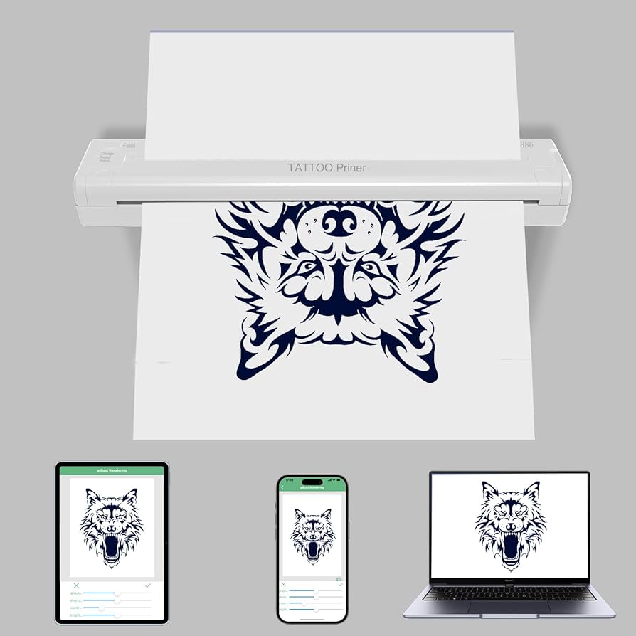 Amazon.com: YILONG Tattoo Stencil Printer, Bluetooth Thermal
