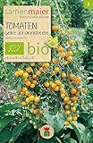 BIO Tomaten Gelbe Johannisbeere Samen - Robust gegen Krankheiten, Buschartige Wuchsform, Ideal für Topf und Balkon - Aussaat Februar bis April - ca. 20 Korn - Samen Maier