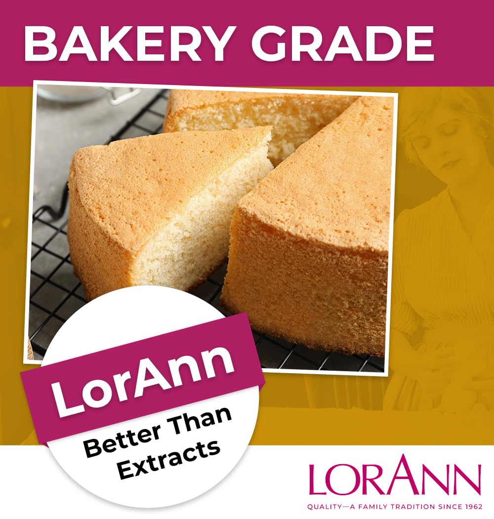 LorAnn Oils Butter Vanilla Bakery Emulsion: True Essence, Ideal for Boosting Fruit Tones in Cakes, Cookies & Desserts, Gluten-Free, Keto-Friendly, Extract Substitute Essential for Your Kitchen