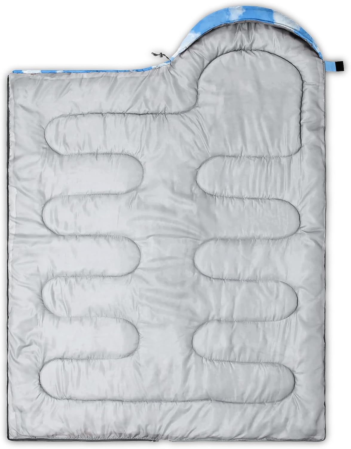 Axolotl Blue Sky Kids Sleeping Bag, White Cloud Camping Bag in Warm Cold Weather for Girls Boys, Natural Scenery Clouds Waterproof Backpacking for Traveling Outdoor Camping Gear Hiking Gear Equipment