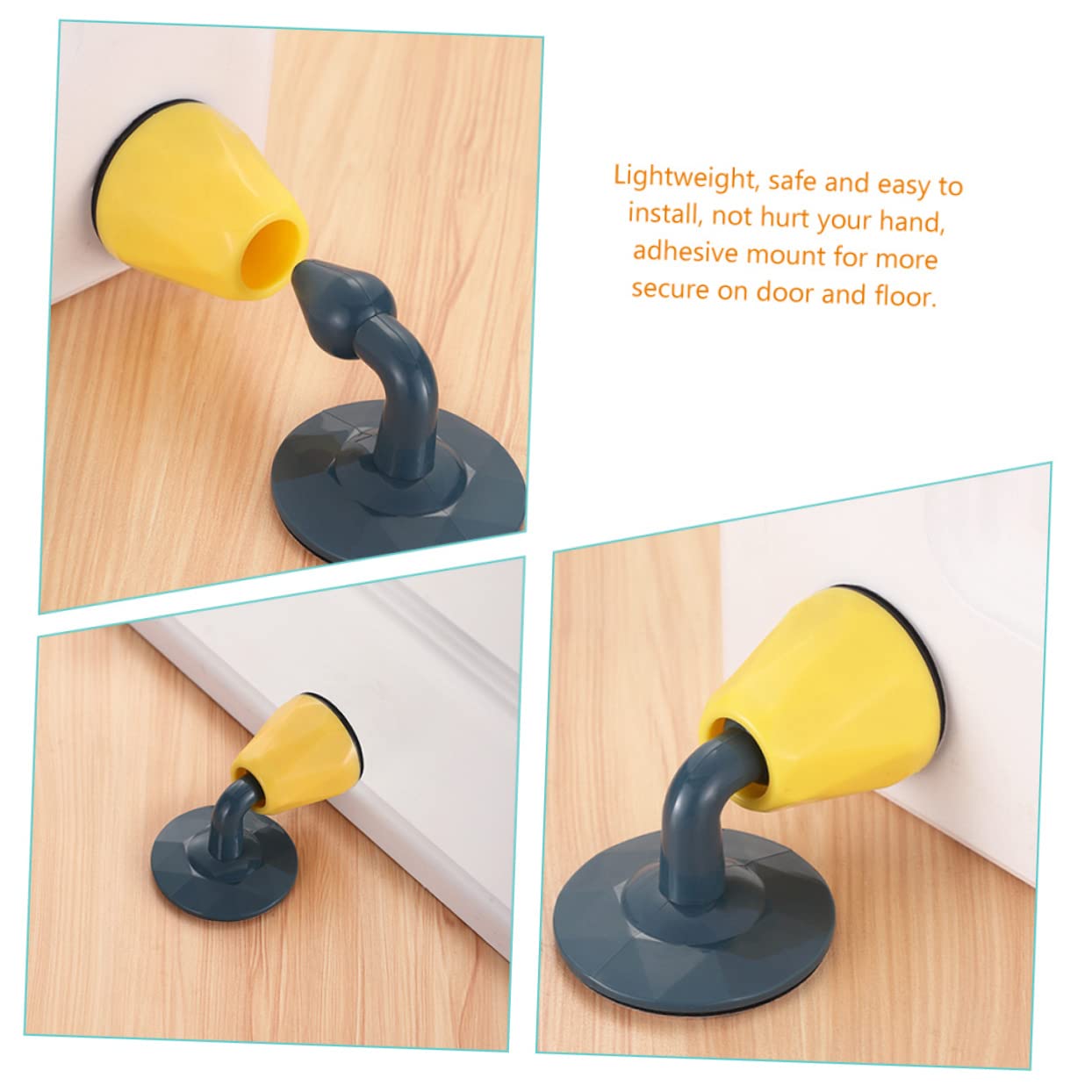 HOMSFOU Topes De Puerta De Protector De Pared para Tope para Inferior De Puerta Instalación Adhesiva Sin Perforación Protección para Mascotas Práctico Y Duradero 2 Piezas X 4