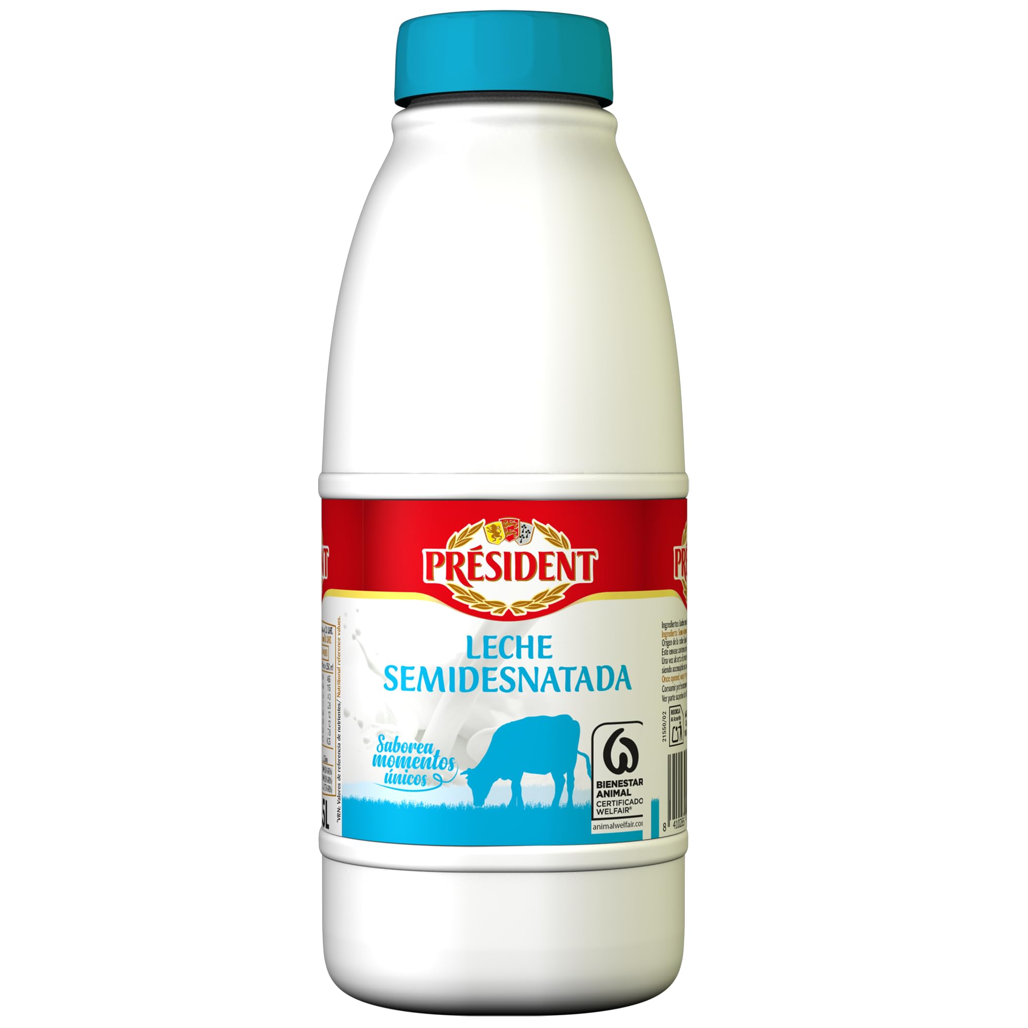 Président Leche Semidesnatada de Bienestar Animal UHT Pack 6 x 1,5L