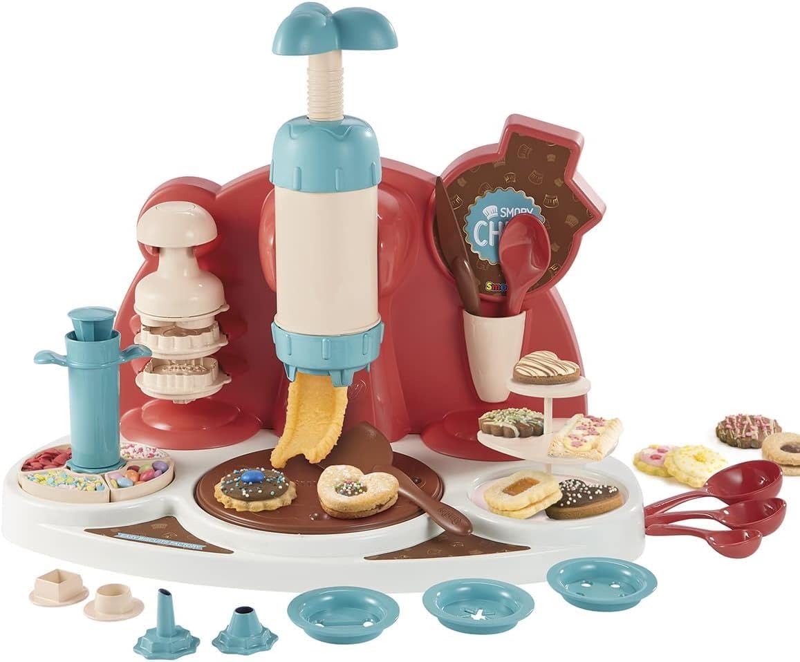 Smoby Chef Fabryka ciastek maszyna do produkcji i dekorowania ciastek z książką do pieczenia dla dzieci od 5 lat