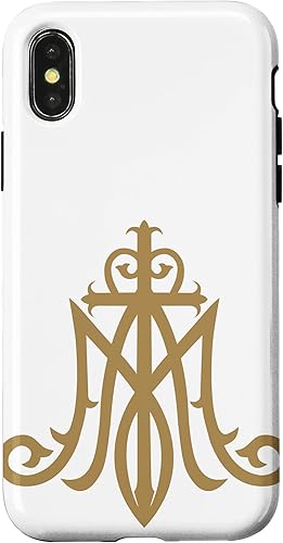 Miniatura 7 de Funda católica con monograma para iPhone 15 Virgin Mary Insignia Ave Maria