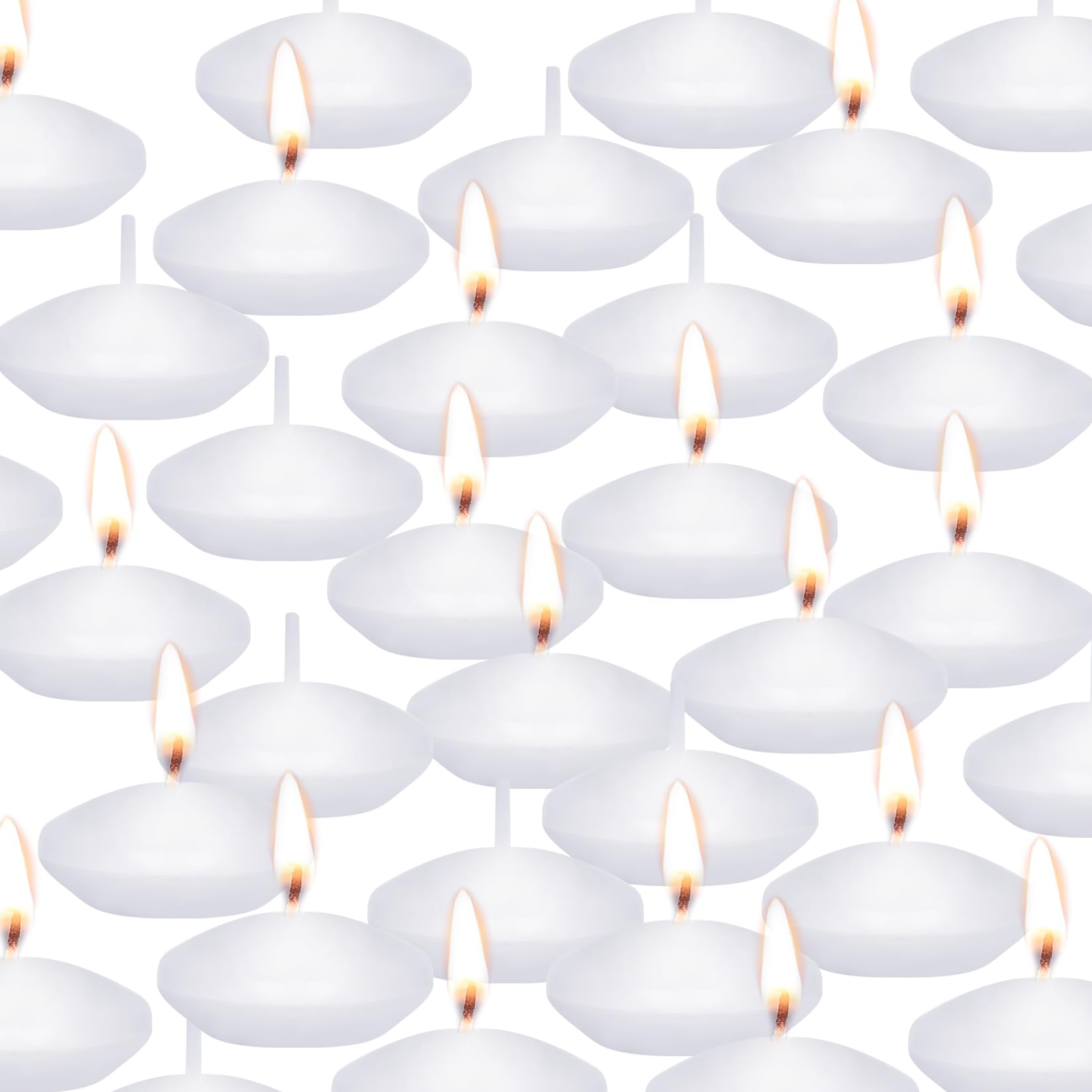 40 Pcs Floating Candles Centerpieces, 1.5 Inch Unscented Floating Candles Small Decoration, Floating Candles Vases for Valentine's Day, Thanksgiving, Wedding, Holiday, Parties and Home Decor