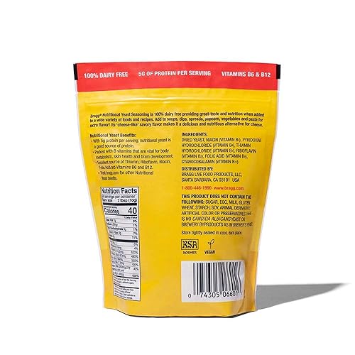 Miniatura 2 de Bragg Aceite de oliva orgánico extra virgen – Hecho con aceitunas griegas Koroneiki y condimento nutricional de levadura premium (12 onzas) – Copos