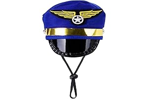 Soochat Pet Pilot Captain Cap Dog Aviator Hat