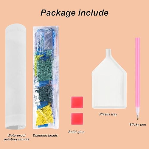 Miniatura 7 de Generic Kits de arte de diamantes de autobús de flores para adultos, pinturas de puntos de diamante de perforación completa para principiantes,