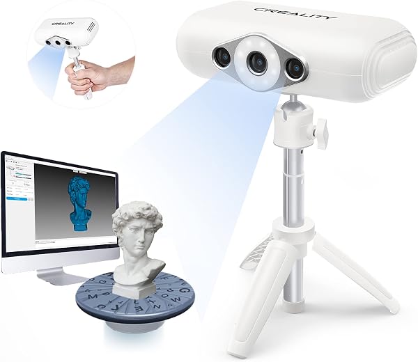 【Nuevo lanzamiento 2022】Escáner 3D CR Scan Lizard, precisión de hasta 0.002 in, velocidad de escaneo de 10 FPS, soporte de tocadiscos, modos de uso de mano o combinación para impresora 3D, cuerpo, escaneo de objetos negros 🥇✔️ ® A Pedido 🏆™