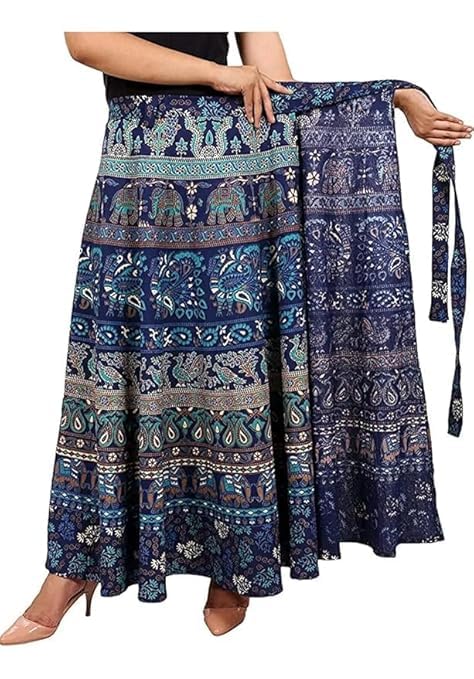 Women's Traditional Wrap-Around Maxi Skirt