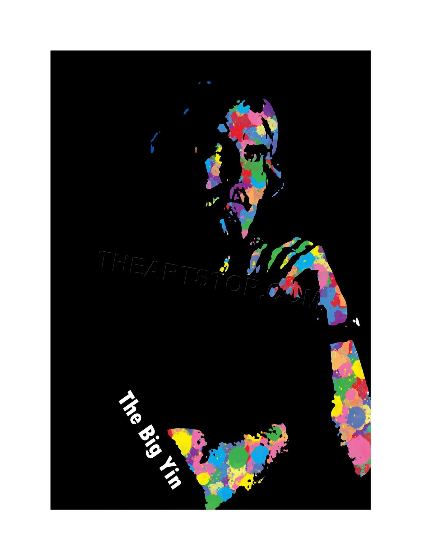 Wee Blue Coo Painting Billy Connolly Abstract Splatter Wall Art Print