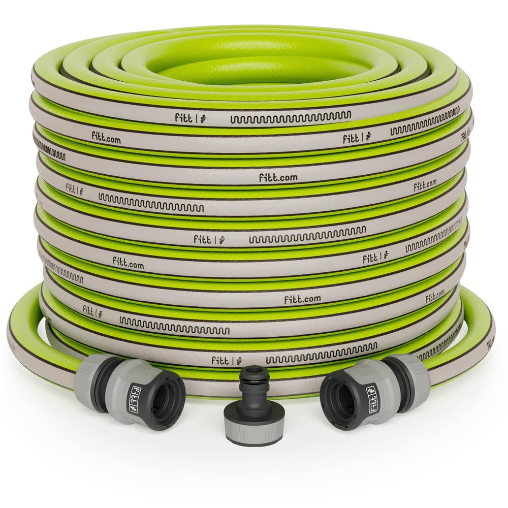 FITT Kiuma 30m, Lightweight, Flexible, and Strong Garden Hose for Daily and Intensive use