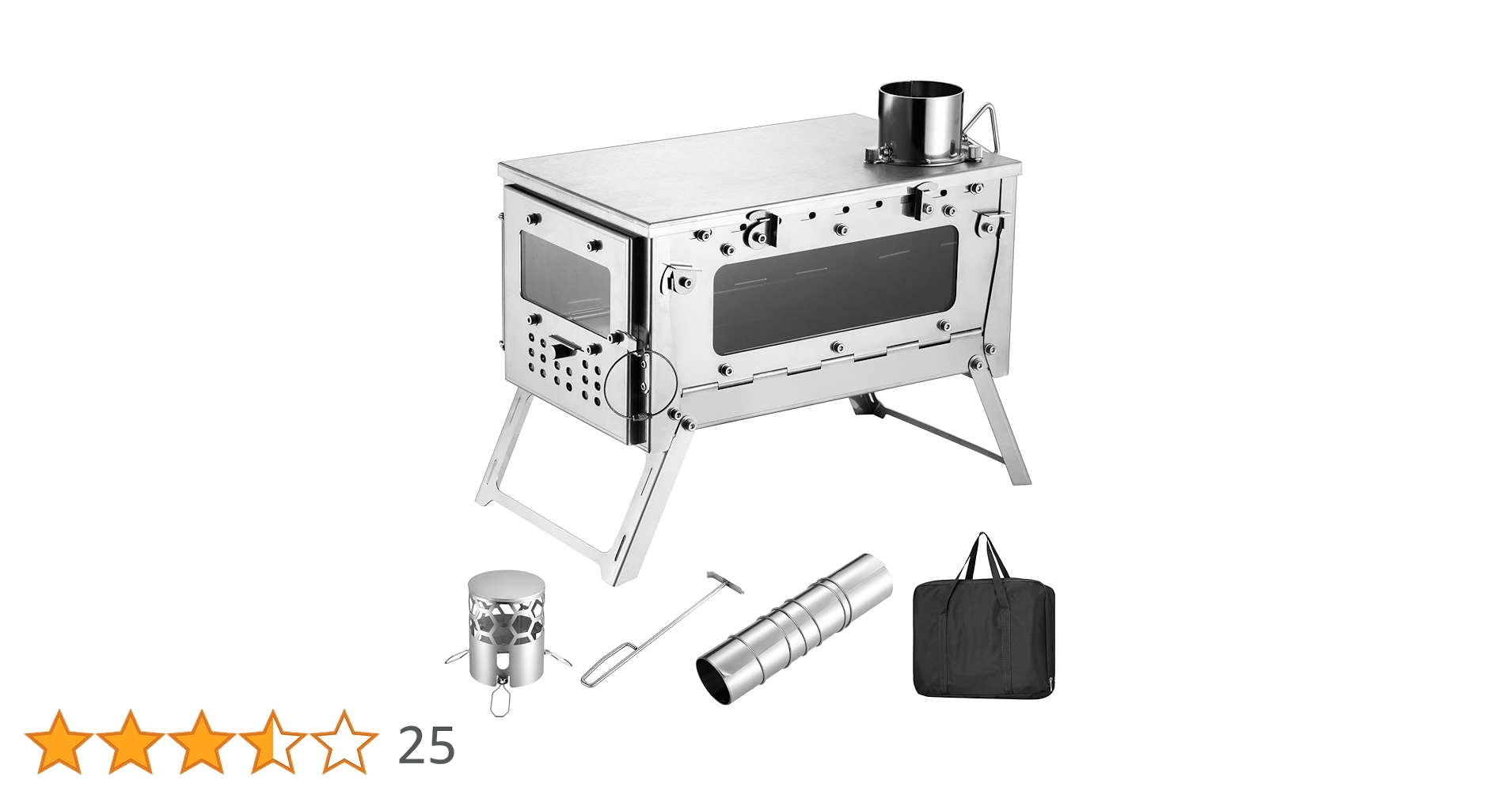 Amazon.co.jp: SENQI 薪ストーブ 二次燃焼 キャンプ用 焚き火ストーブ