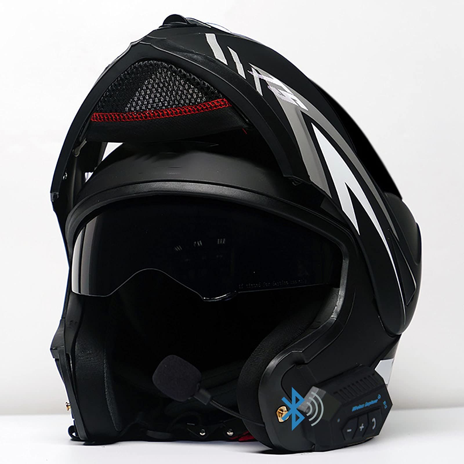 Buy Motorcycle Modular Full Face Integrated Helmet Bluetooth Flip Up
