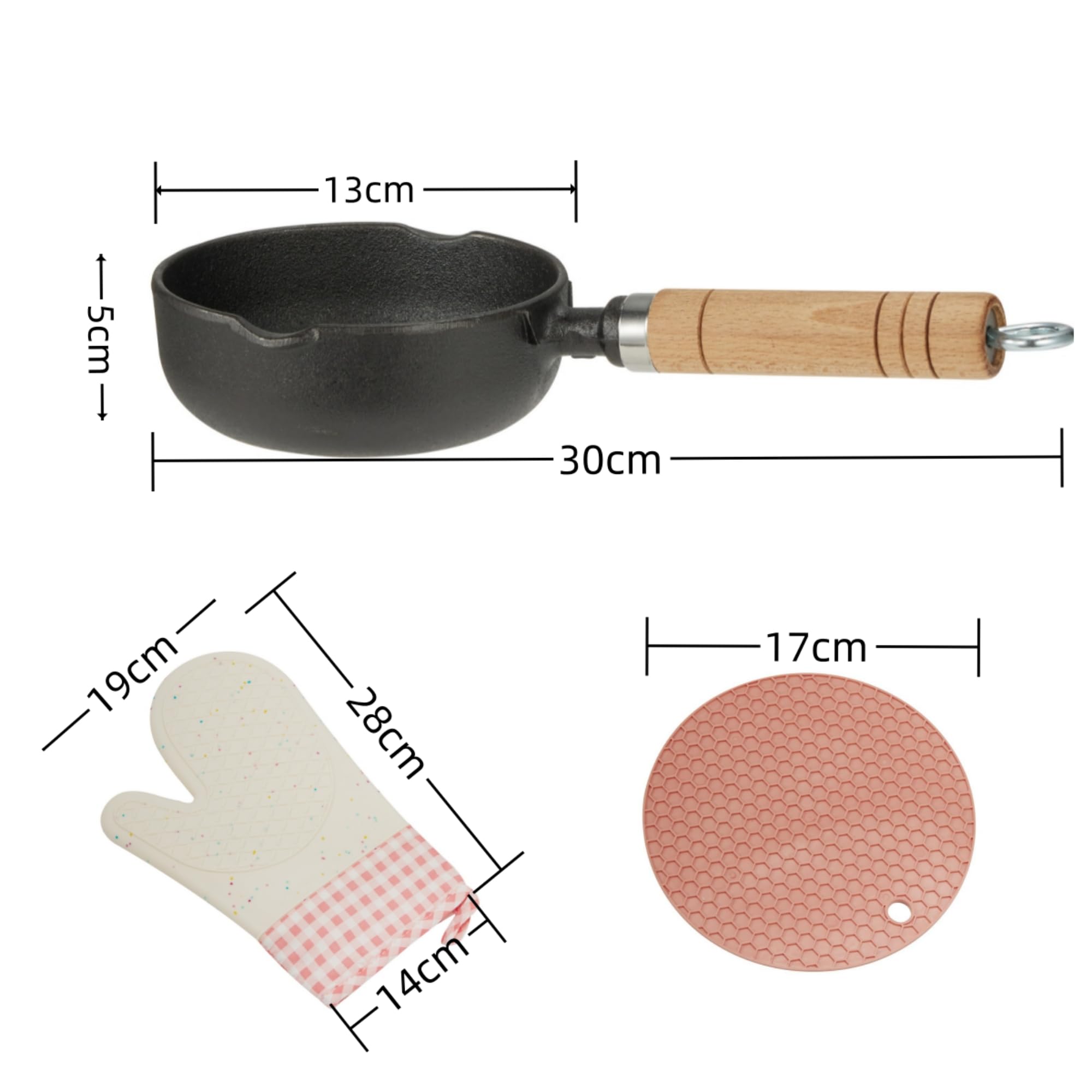 Pentola a 3 strati in acciaio inox con una sola mano, casseruola, cestello per friggere, piccola padella per olio in ghisa, compatibile elettromagnetica, riscaldamento rapido e uniforme di