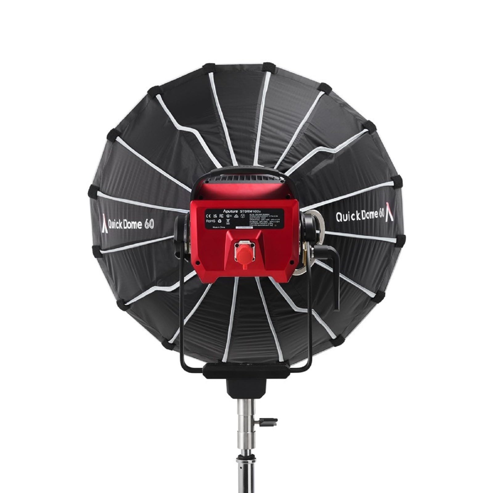 Aputure Quick Dome 60 23in/60cm Bowens Mount Softbox Controlli di illuminazione a configurazione rapida Modificatori per Aputure Storm 700X 400X 80c Amaran 300c/150c/200x/60x S