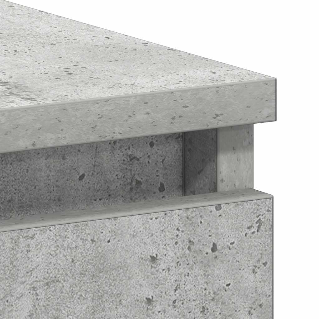 Hothingwell Schreibtisch, grau, Beton, 90 x 45 x 76 cm, Holz | Mit Aufbewahrungsschublade, einfach zu montieren, Pflege mit feuchtem Tuch, ideal für Schlafzimmer oder Ecke