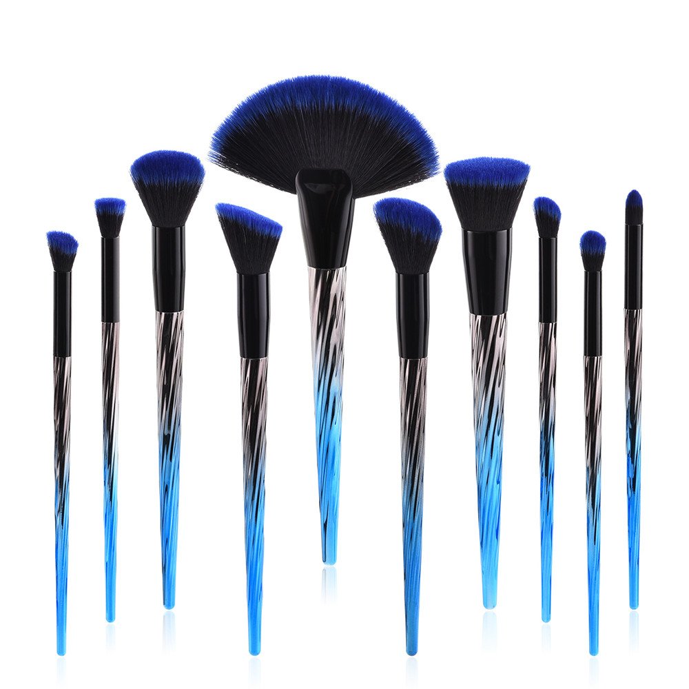 10 stücke Make-Up Pinsel Set Foundation Puder Lidschatten Eyeliner Lippen Pinsel Werkzeug Pinsel Fall