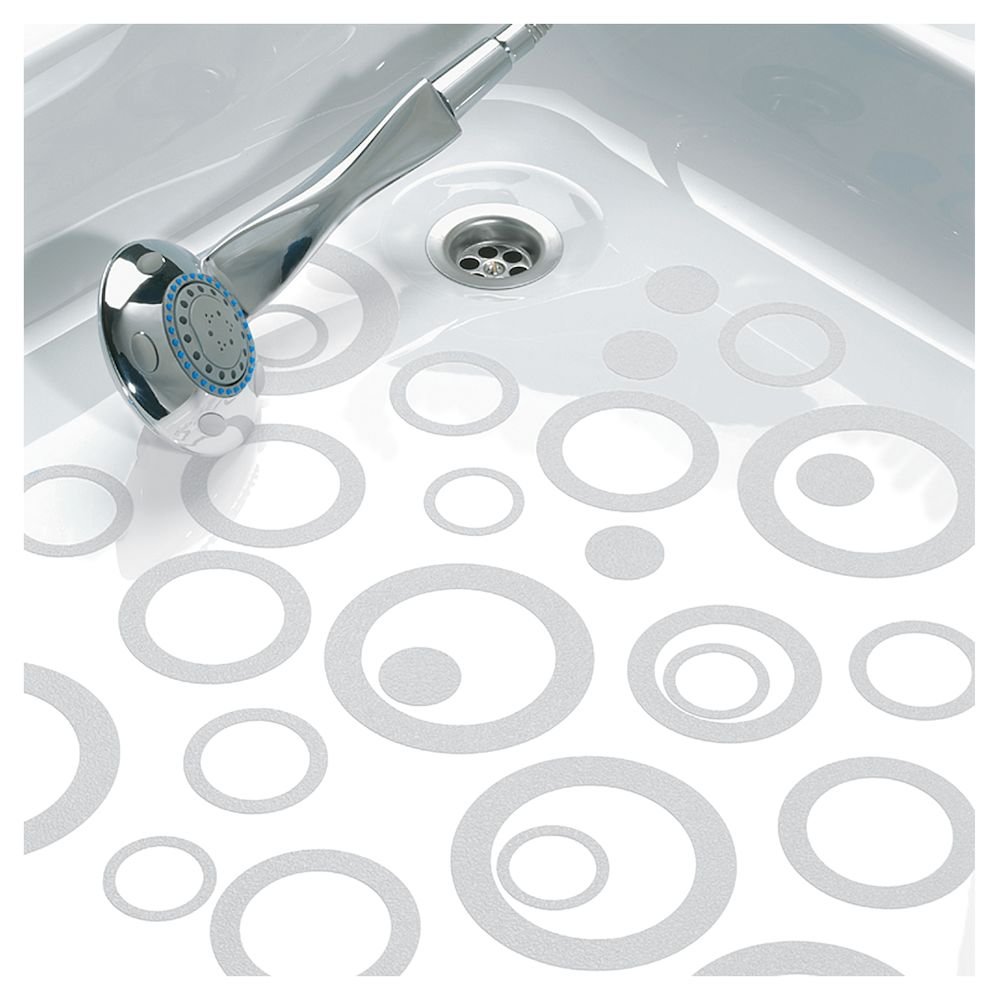 cocofy Douchemat, antislip, 50 x 50 cm, hygiënisch, om op te plakken, antislip douchesticker, transparant, antislipmat, douche, antislipmat voor badkuip, BPA-vrij