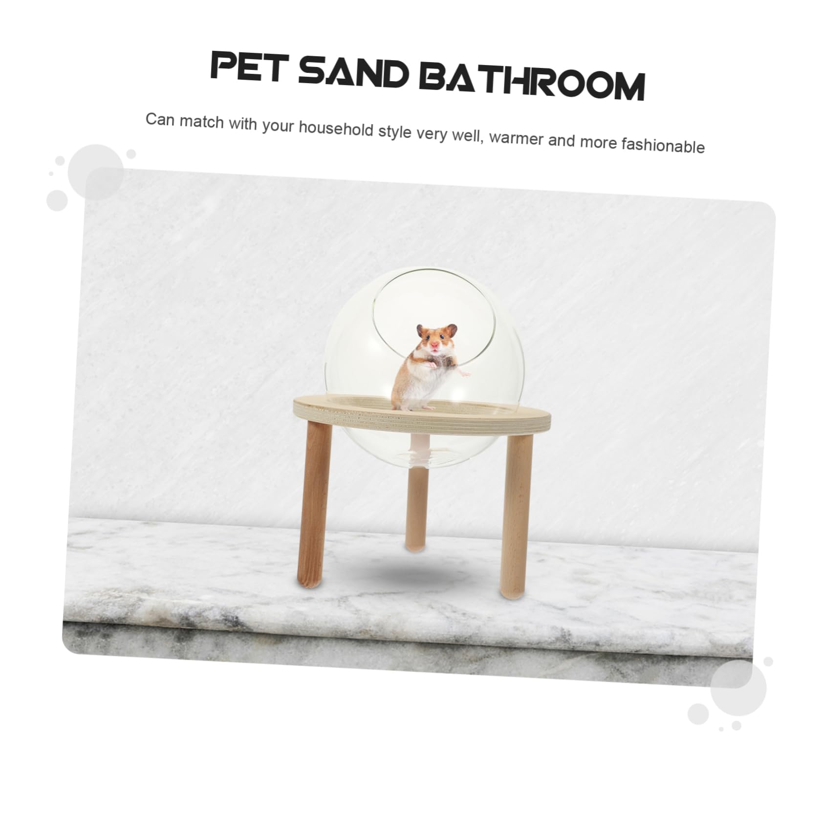 Transparentes Hamster Badezimmer aus Glas mit Verschleißfestem Sandbad für Kleines Haustier zur Nutzung im Haushalt und Baden