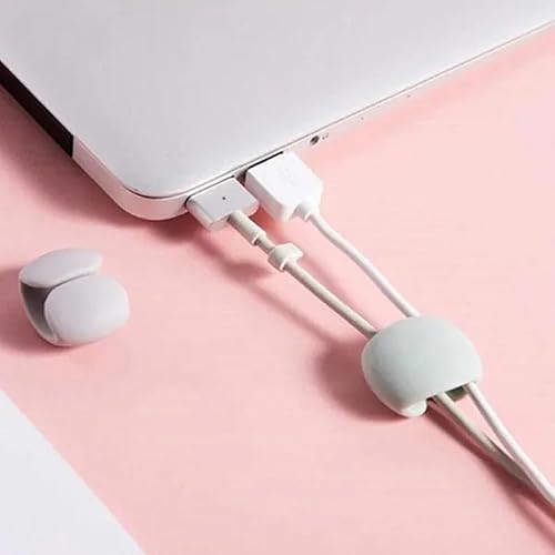 Organizador de cables de silicona, 10 unidades, organizador de cables de silicona para auriculares, soporte multiusos para organizar cables de