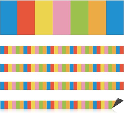 24 tiras magnéticas retro para tablero de anuncios, tiras magnéticas decorativas con bordes magnéticos adhesivos para tablones de anuncios, oficina,