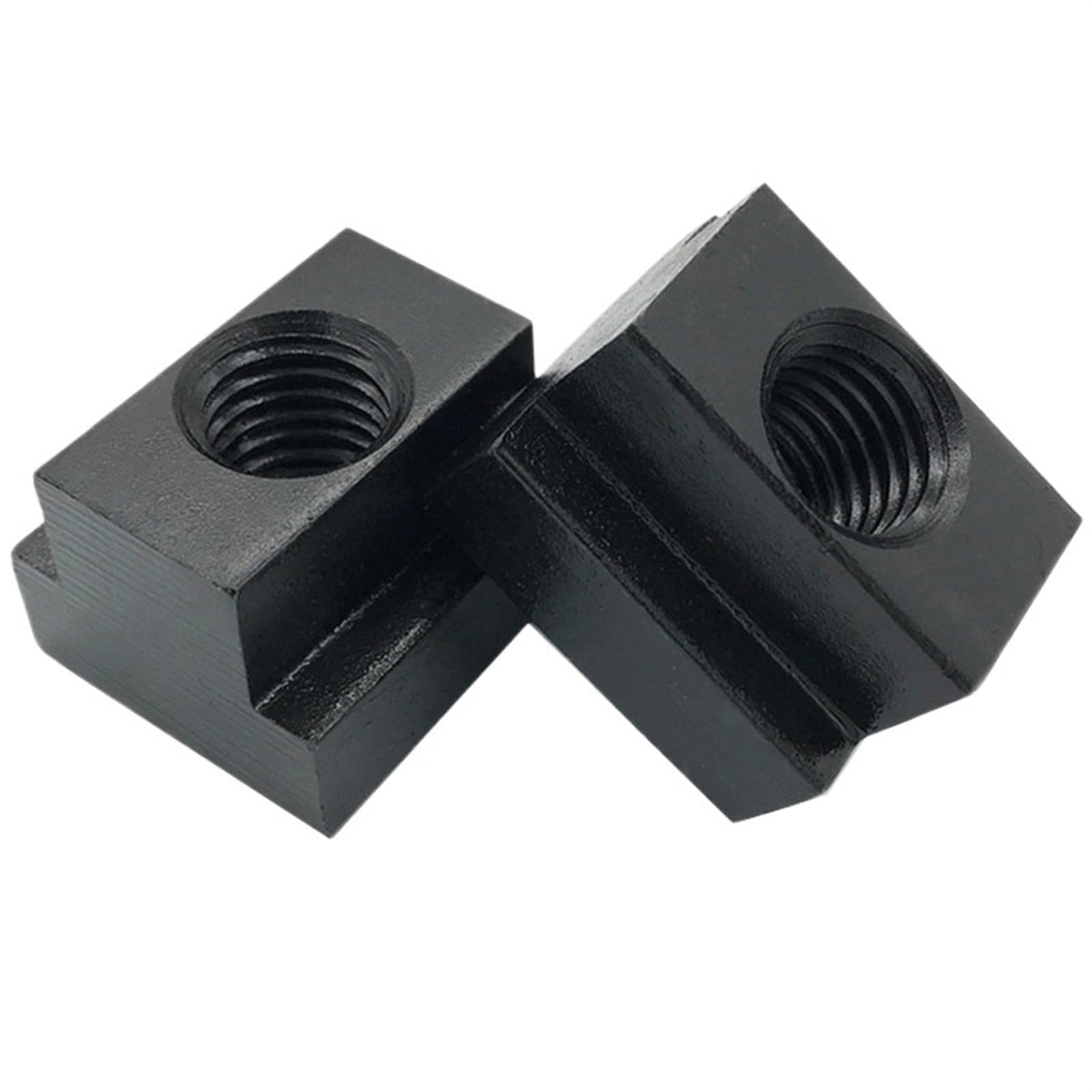 2/5 Stück M6 M8 M10 M12 M14 M16 Gewinde T-Nuten T-Nutensteine ​​45er Stahl mit schwarzem Oxid-Finish Güteklasse 8.8 Gewinde durch T-Nutensteine ​​Möbel(Color:2 PCS,Size:M16)