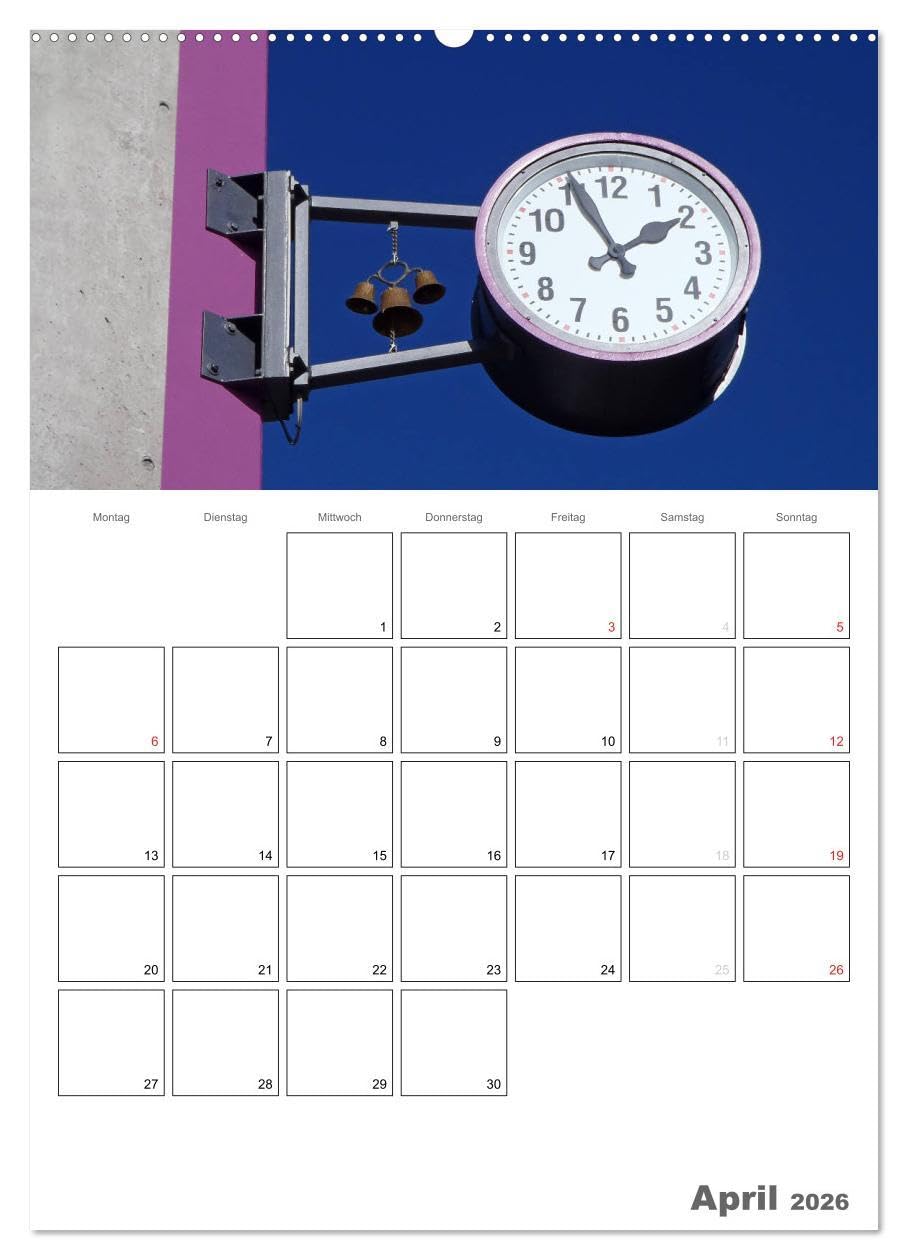 Historische Uhren (Wandkalender 2026 DIN A2 hoch), CALVENDO Monatskalender: Die Bedeutung der Uhrzeit im Leben der Menschen zeige ich in diesem ... außergewöhnlichen Uhren. (CALVENDO Orte)