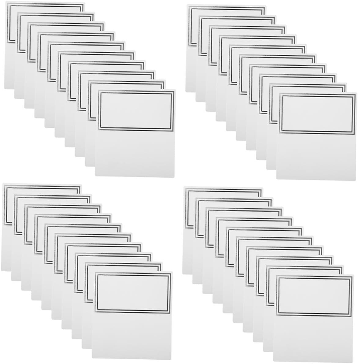 100pcs Blank Name Cards for Table Setting Gold Table Card Holders for Wedding Party
