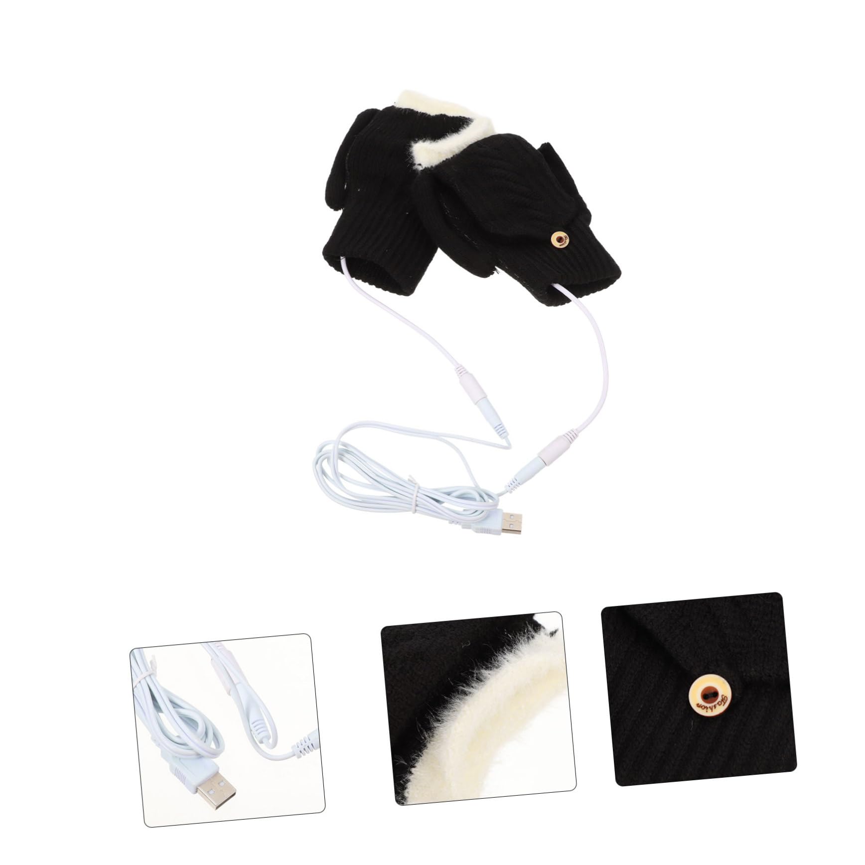 BESPORTBLE 2juegos Guantes Térmicos Calentados Usb Para Invierno Guantes Portátiles De Calor Manoplas Aislantes Para Actividades Al Aire Perfectos Para Esquí y Senderismo