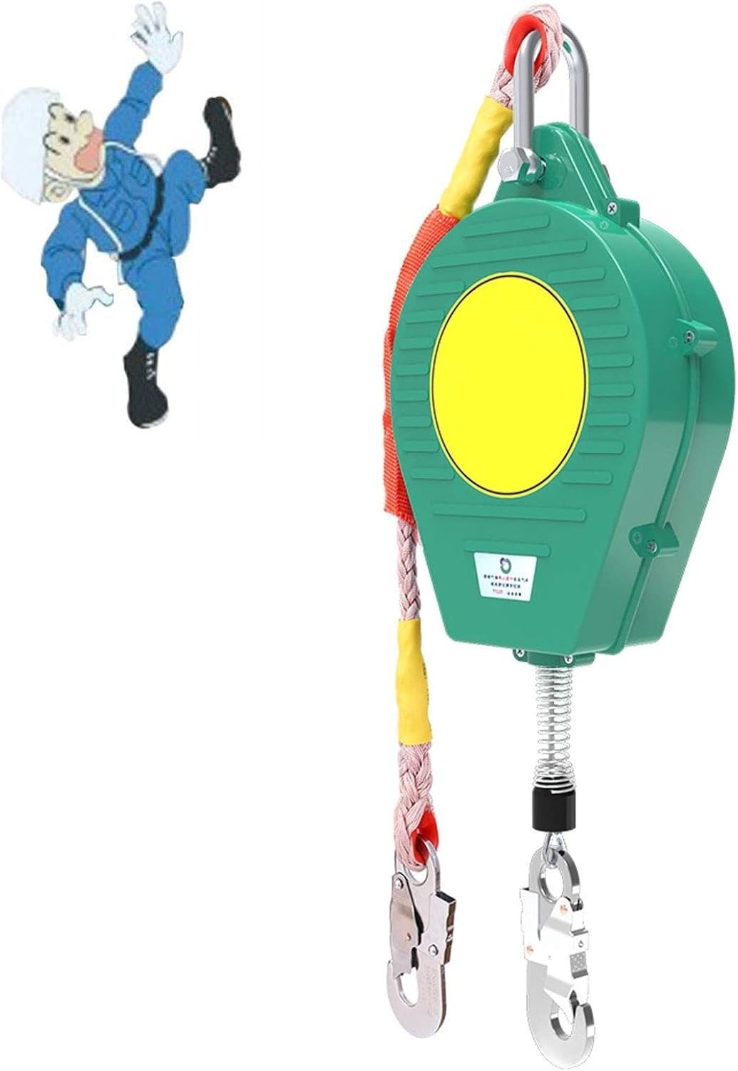 Cavo di trattenuta anticaduta Retrattile, Linea di Vita autoritrattante in Cavo per Protezione Personale, Dispositivo anticaduta per lavori in Altezza in ediliz, 5m, 5m