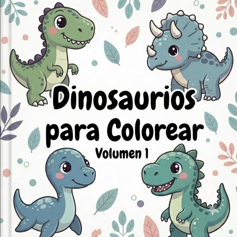 Dinosaurios para Colorear - Volumen 1: Libro para colorear para niños con dinosaurios bonitos