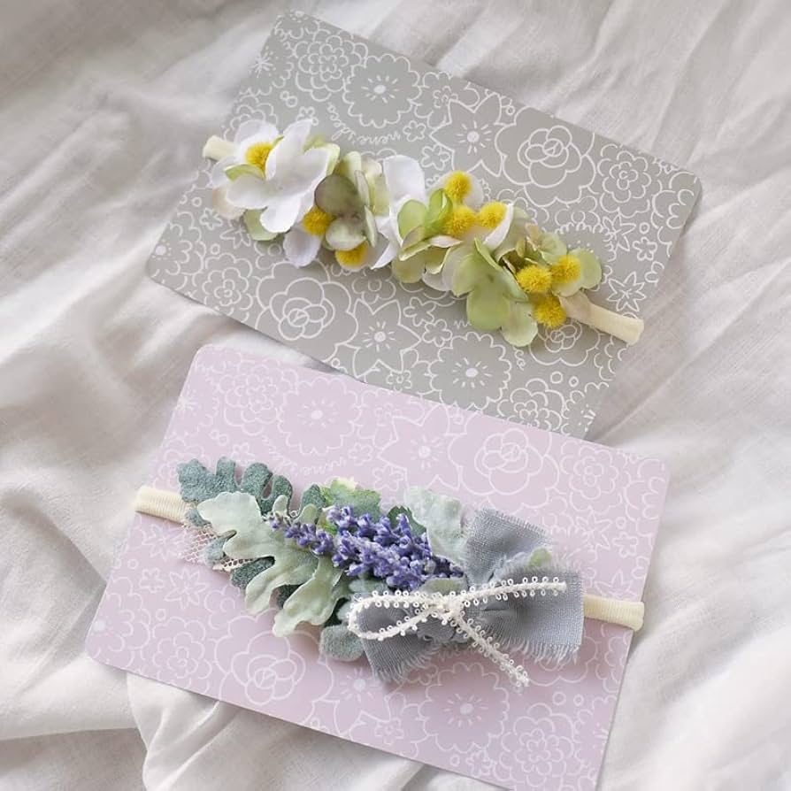 Amazon.co.jp: ベビー 花かんむり ヘアアクセサリー ミモザ&ラベンダー