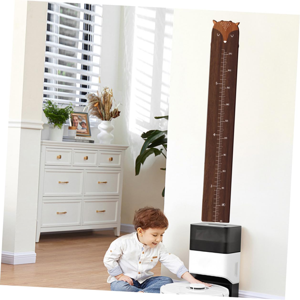Gatuida Tabla de Crecimiento Infantil Adorable y Funcional Diseño de Jirafa de Madera Decoración de Pared para Medir Altura para Habitación de Niños