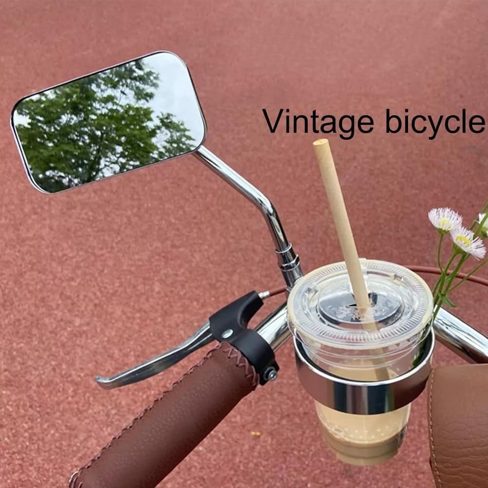 2pcs Retro Fahrradspiegel, Bruchsicher Vintage Lenker Metall Rückspiegel Cruiser für Verschiedene Arten von Fahrrädern