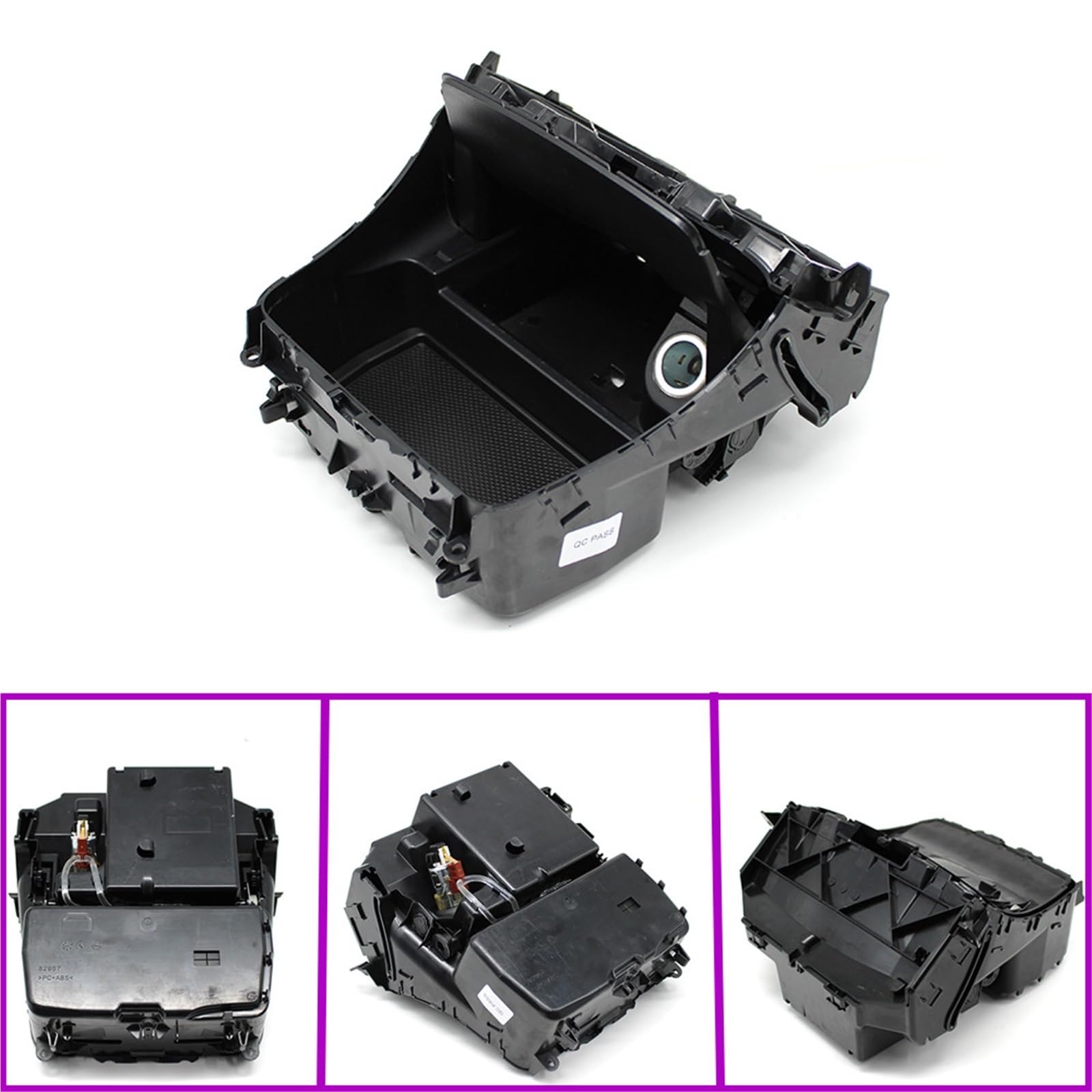 Ochrona Podłokietnika W205 X253 N293 Uchwyt na kubek na środkową konsolę samochodową pasuje do Mercedesa C GLC EQC 2058100330 2056800310 Skórzana poduszka na podłokietniki(Ashtray 1PC)