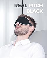 Vista 3 de MZOO - Máscara de dormir de lujo para dormir de espalda, lateral, bloqueo completo de luz, máscara de ojos para dormir, antifaz nocturno, 3D de cero