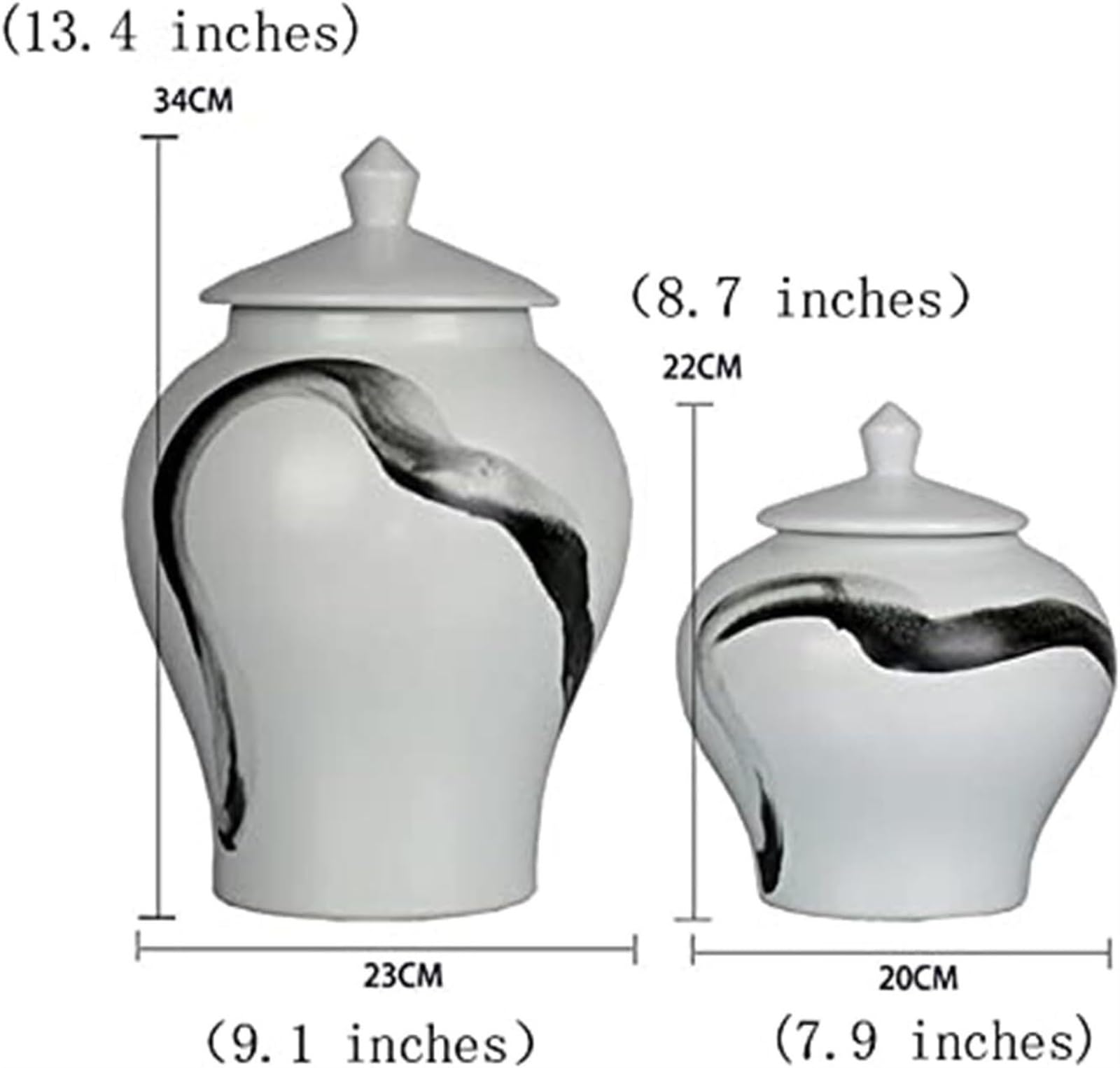 Ceramiczny słoik imbirowy dekoracyjny słoik do przechowywania z pokrywką, słoik do dekoracji domu