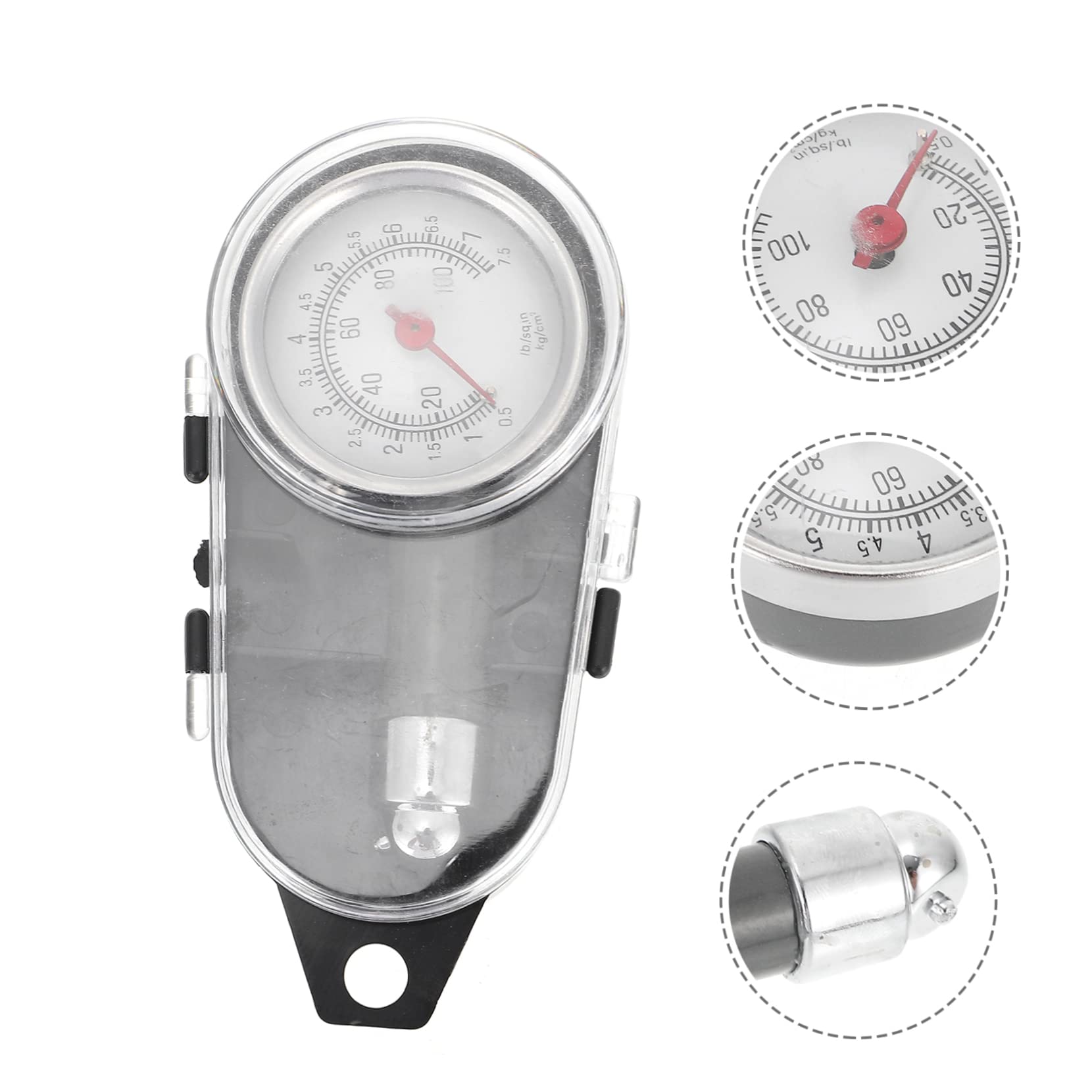 Mikinona Stainless Steel Car Tire Pressure Gauge Real-time Detection Easy to Use Car Tire Pressure Meter Precision