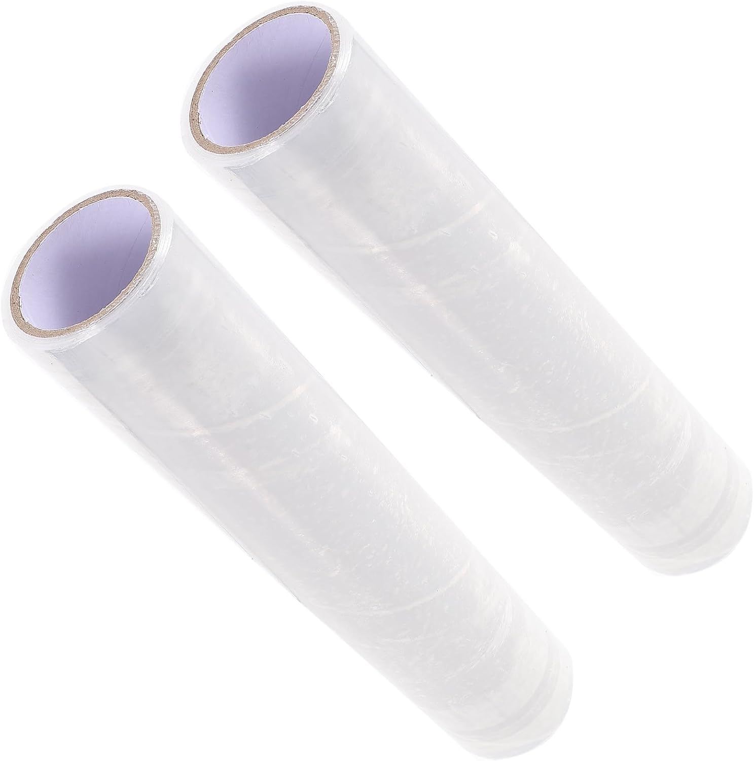 Disposable Pe Food Cling Wrap Rolls 2pcs 25cm X 45m with Slide Cutter, Foodservice Film for Kitchen Food Storage and Preservation, Medium Size Plastic Wrap for Fruits