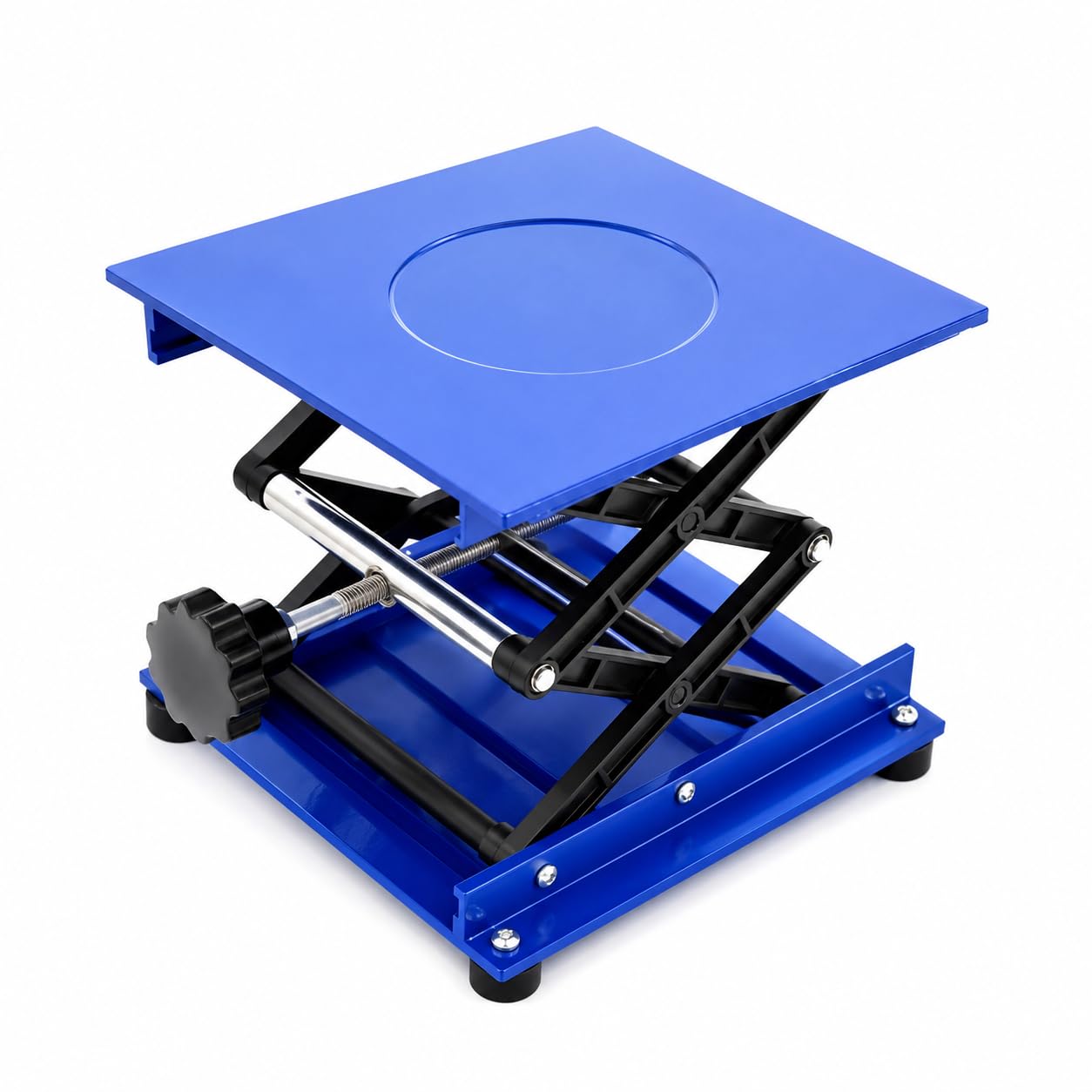 Edelstahl Router Tisch Hebeplattform, Höhenverstellbare Werkbank für Holzbearbeitung, Gravur, Werkstatt, Labor und Heimwerker, 100 x 100 mm