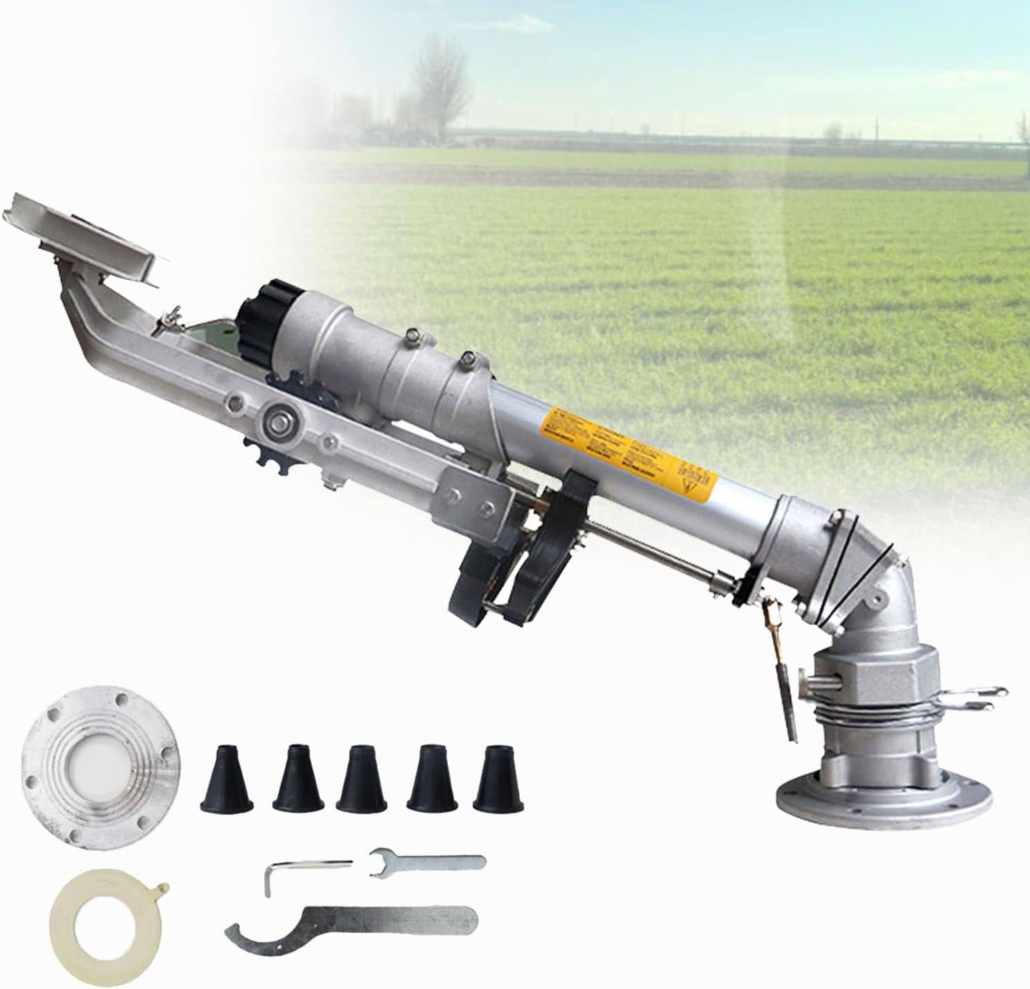 Irrigatore per Grandi Superfici, Cannone Agricolo con 6 Ugelli withoutstand
