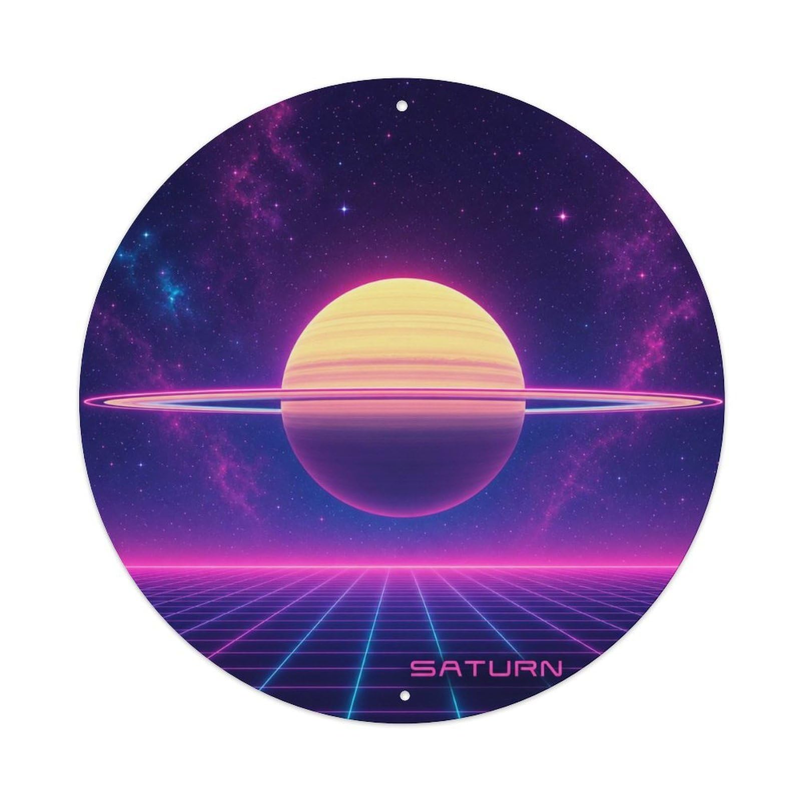 Astronomy Cosmos Saturn Ringed Planet Universe Metal Tin Sign