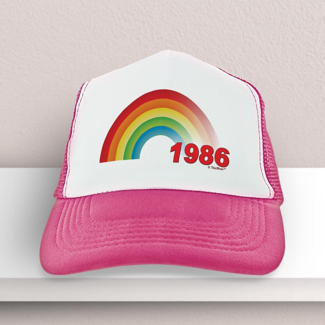 ThisWear Middle Aged Birthday Milestone Learning Rainbow Novelty Snapback Trucker Hat
