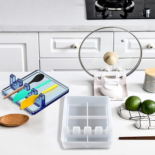 Miniatura 2 de Rolin Roly Soporte de molde de resina para almacenamiento de cucharas, molde epoxi, múltiples moldes de silicona, organizador de utensilios de