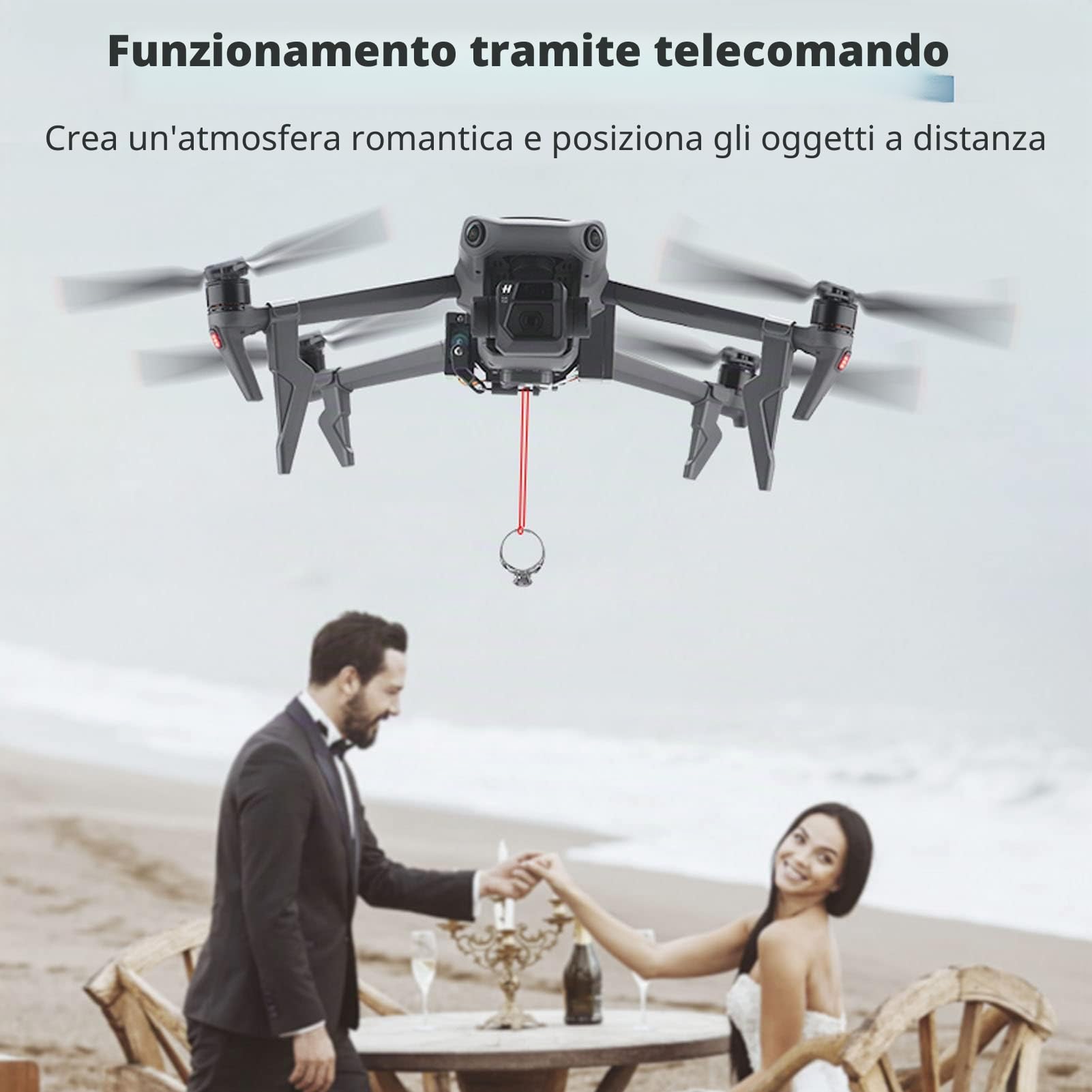 Drone Airdrop System, Durevole Airdrop in ABS con Carrello di Atterraggio per 3