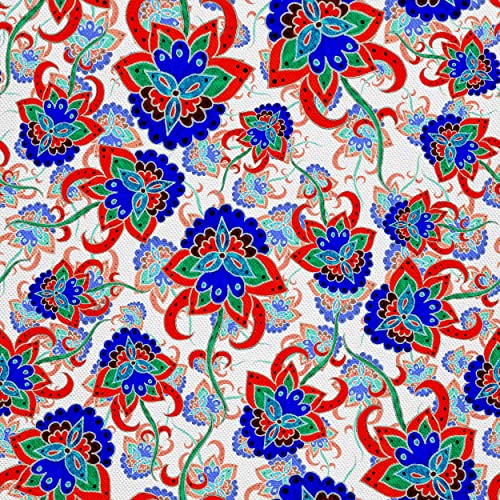 HEKO PANELS Tissu de velours au mètre Tissu décoratif Imprimée Tissu pour meubles Tissu d'ameublement Velours Polyester Tissu à coudre Hydrofuge Motif...
