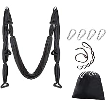 Aerial Yoga Hammock Super Strong Hammock Set with Swing Extension Anti-Gravity Ceiling Hanging Yoga Sling for Inverted Exercise